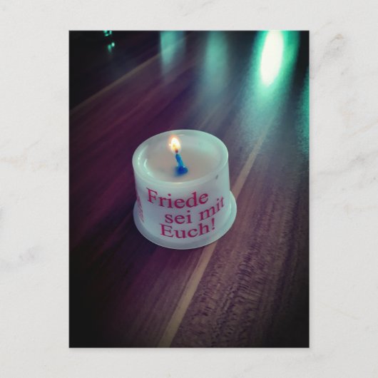 Friede sei mit Euch christliche Briefkaart (Voorkant)
