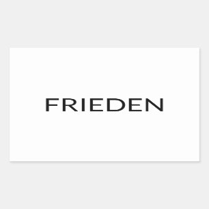 Frieden blanke Duitse vredesmoderne Rechthoekige Sticker