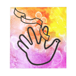 Friedenstaube mit Verband Notitieblok