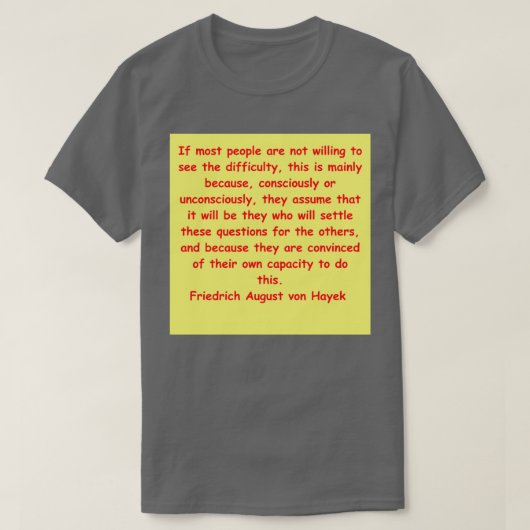 Friedrich August von Hayek 27 T-shirt (Design voorkant)