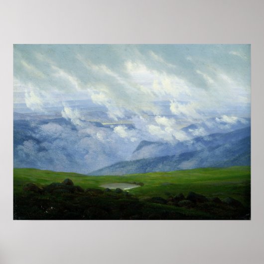 Friedrich - Drifting Clouds Poster (Voorkant)
