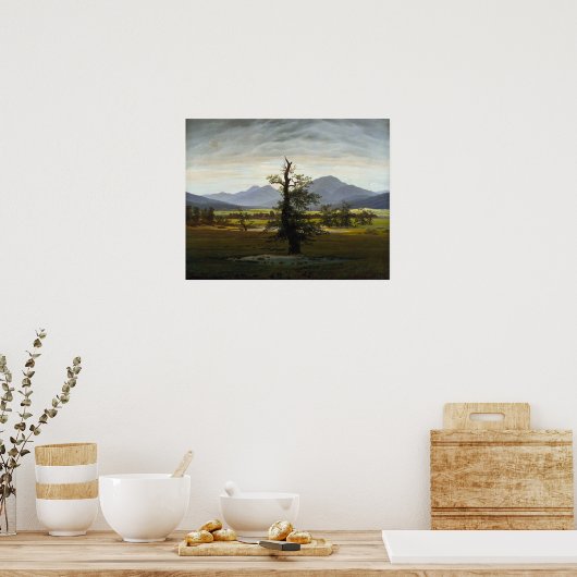 Friedrich - Eenzame boom Poster (Keuken)