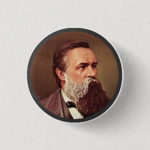 Friedrich Engels - Lapel Pin Ronde Button 3,2 Cm