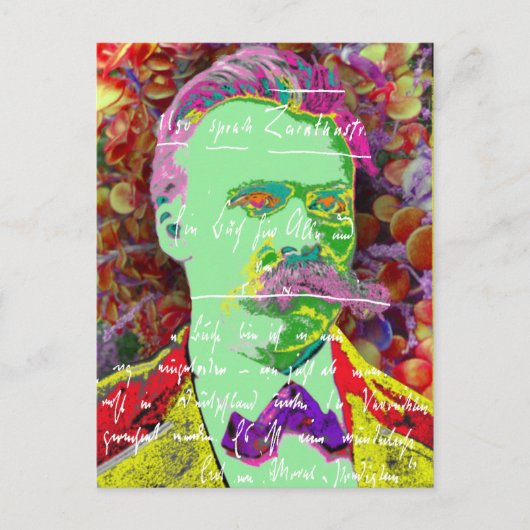 Friedrich Nietzche German Philosopher existential Briefkaart (Voorkant)