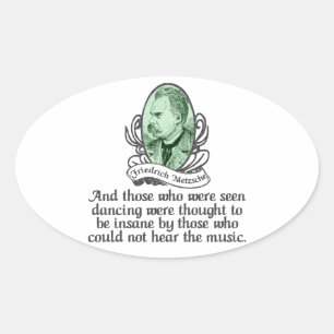 Friedrich Nietzsche Ovale Sticker