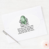Friedrich Nietzsche Ovale Sticker (Envelop)