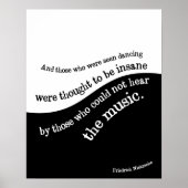 Friedrich Nietzsche poster citation noir et blanc (Devant)