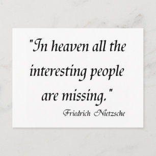 Friedrich Nietzsche Quotes op T-shirts! Briefkaart