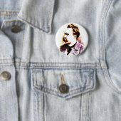Friedrich Nietzsche Ronde Button 5,7 Cm (In situ)