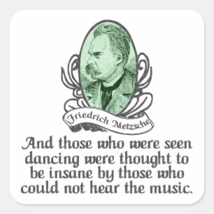 Friedrich Nietzsche Vierkante Sticker