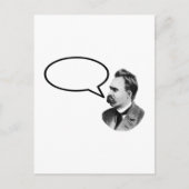Friedrich Nietzsche Word Bubble BlackThe MUSEUM Za Briefkaart (Voorkant)