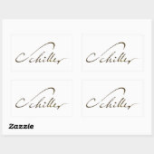 Friedrich Schiller Signature Rechthoekige Sticker (Vel)