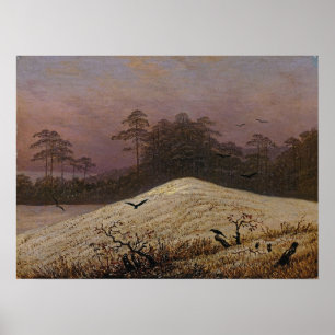 Friedrich - Sneeuwkooi met Raven Poster