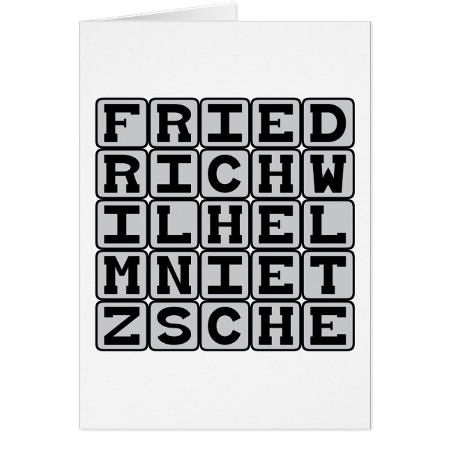 Friedrich Wilhelm Nietzsche, Existentialiste (Devant)