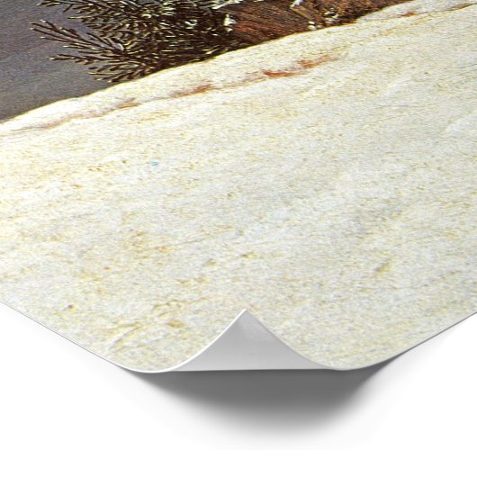 Friedrich - Winterlandschap 1811 Poster (Hoek)