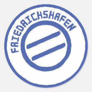 Friedrichshafen poststempel ronde sticker