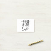 Friend Bestie Sister Post-it® Notes (Op bureau)