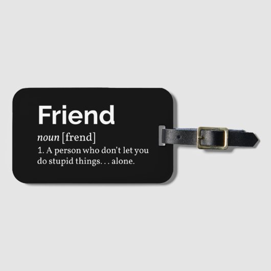 Friend Definition I Bagagelabel (Voorkant (horizontaal))