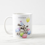 Friend forever mug<br><div class="desc">Two cute dogs cuddling together with balloons,  this is perfect for birthday present for the best friend.</div>