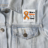 Friend - Leukemia Ribbon Vierkante Button 5,1 Cm (In situ)