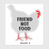 Friend Not Food, Sticker Vegan (Feuille)