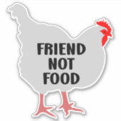 Friend Not Food, Sticker Vegan (Devant)