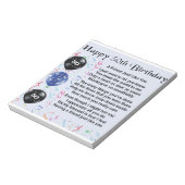 Friend Poem 50th Birthday Notitieblok (Gedraaid)