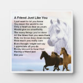 Friend Poem Plaque - Cheval Design (Devant)