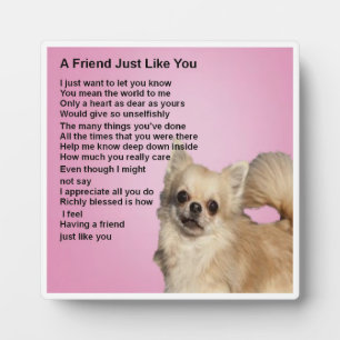 Friend Poem Plaque - Chihuahua hondenontwerp Fotoplaat