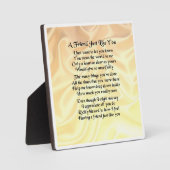 Friend Poem Plaque - Cream silk Design Fotoplaat (Voorkant)