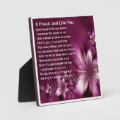 Friend Poem Plaque - Flowers Design Fotoplaat (Voorkant)