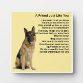 Friend Poem Plaque - German Shepherd Dog Design (Devant)