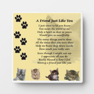 Friend Poem Plaque - Kat Design Fotoplaat