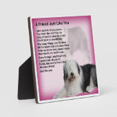 Friend Poem Plaque - Old English Sheepdog Design (Recto)