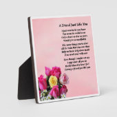 Friend Poem Plaque - Ontwerp van Rozen Fotoplaat (Voorkant)