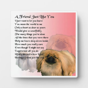 Friend Poem Plaque - Pekingese hondenontwerp Fotoplaat