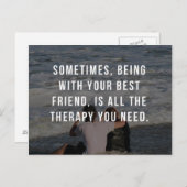 Friend Therapy Quote Briefkaart (Voorkant / Achterkant)
