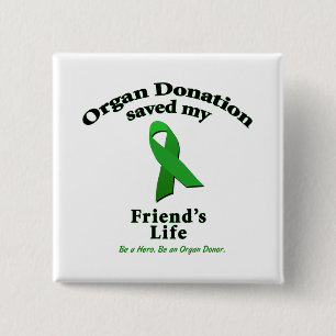 Friend Transplant Vierkante Button 5,1 Cm