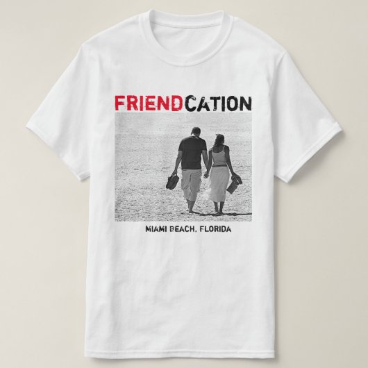 Friendcation ajoutent le T-shirt de photo (Design devant)
