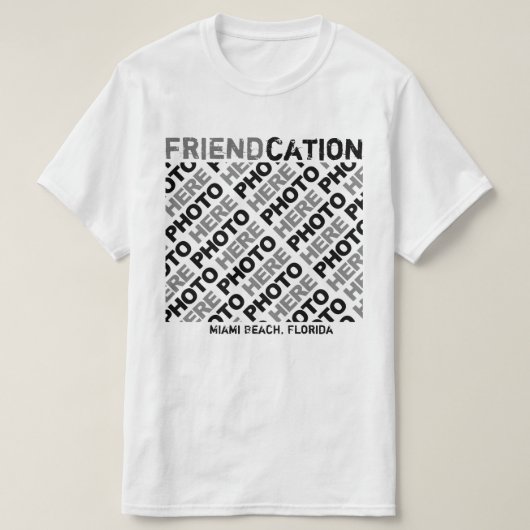 Friendcation créent votre propre T-shirt blanc (Design devant)
