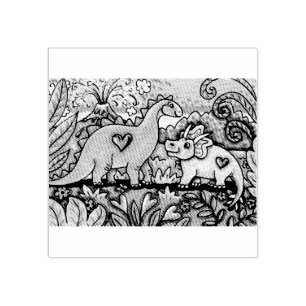 FRIENDELIJK DINOSAURS RUBBER STEMP 	RUBBERSTEMPEL