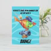 FriendFish cartoon Cute Fish Afstuderen Kaart (Staand voorkant)