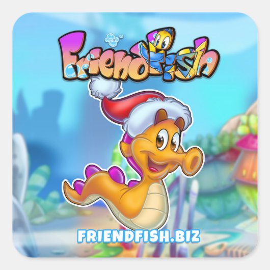 FriendFish cartoon vis stickers (Voorkant)