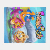 FriendFish Fleece Blanket cartoon (Voorkant (Horizontaal))