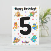 FriendFish mignon dessin animé carte d'anniversair (Debout devant)