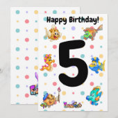 FriendFish mignon dessin animé carte d'anniversair (Devant / Derrière)