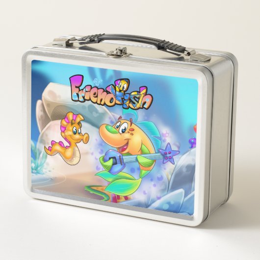 FriendFish schattige cartoon vis lunchbox (Voorkant)
