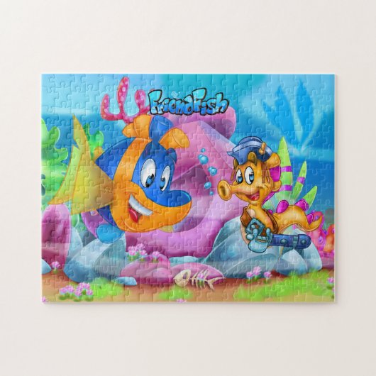 🐟 FriendFish Vispret Fun Puzzel 🎣 (Horizontaal)