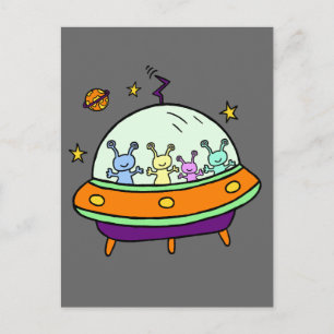 Friendly Aliens Briefkaart