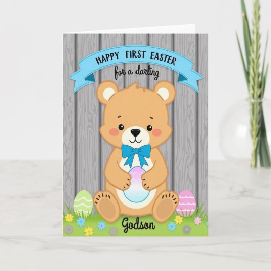 Friendly Bear Springtime Card Kaart (Voorkant)